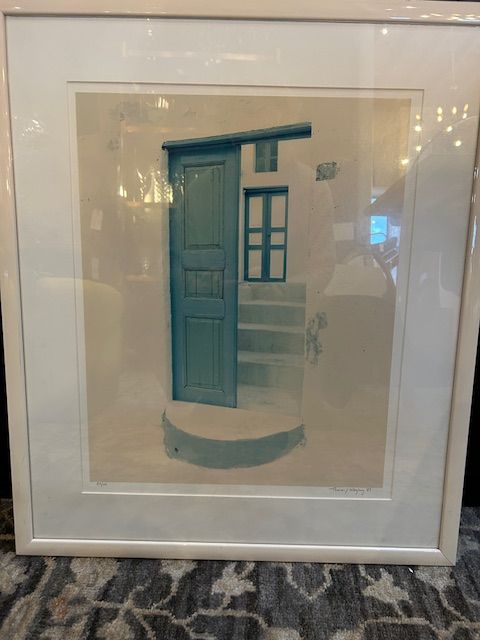T. Maybury Lithograph Blue Door