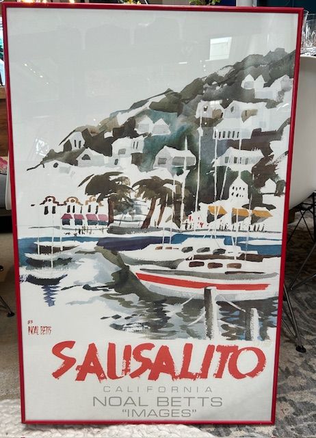 Noel Betts Images of Sausalito Art Poster 1983- Red Frame