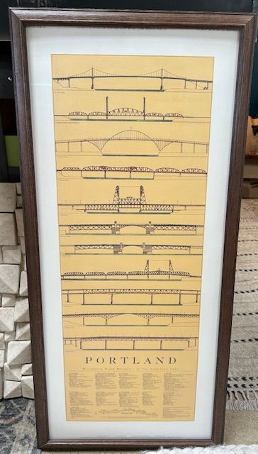 Framed Print of the Portland Bridges