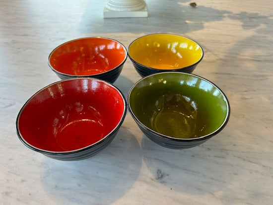 colorful set of 4 bowls