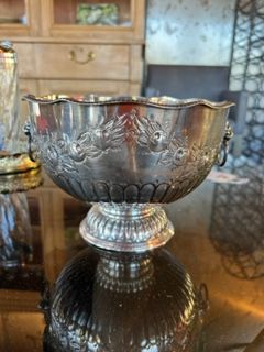 vintage footed silver bowl