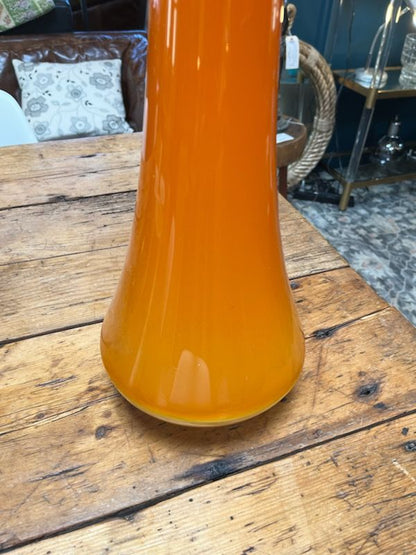 Vintage Monumental Orange Stretch Vase