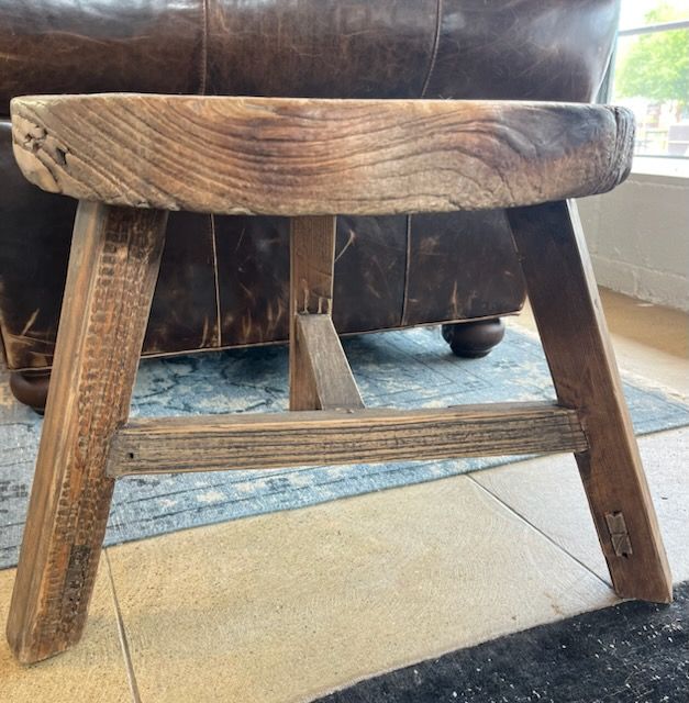 Timothy Oulton Rustic Three Legged Wood Table