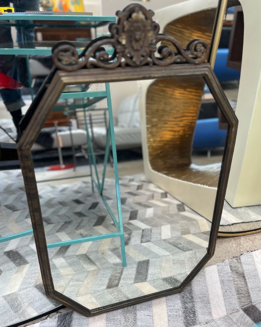 Vintage Ornate Octagon French Mirror