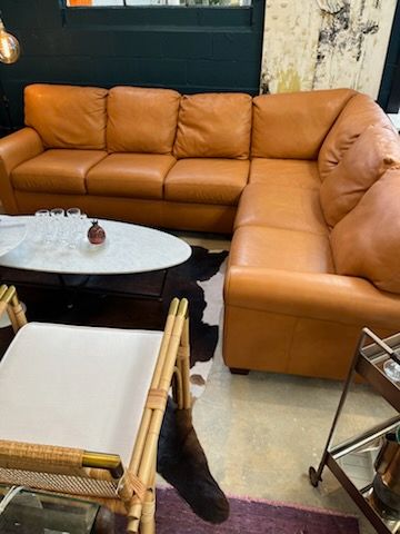 American Leather Savoy Leather Sectional Sofa