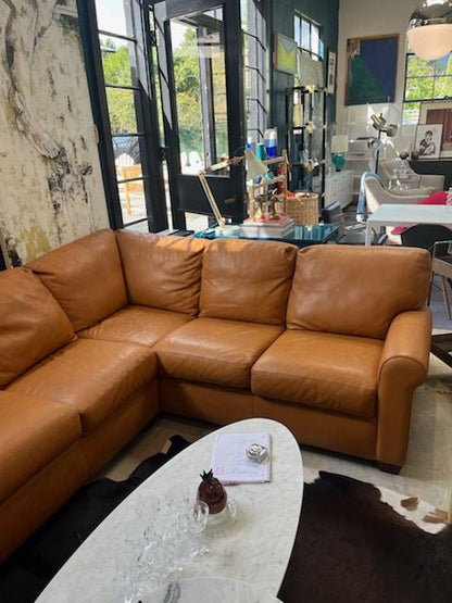 American Leather Savoy Leather Sectional Sofa