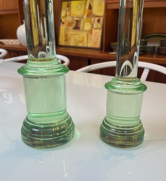 Vintage Light Green Murano Glass Table Lamp