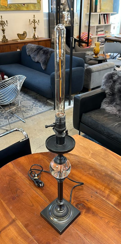 Restoration Hardware Vintage Empire Bronze and Glass Table lamp