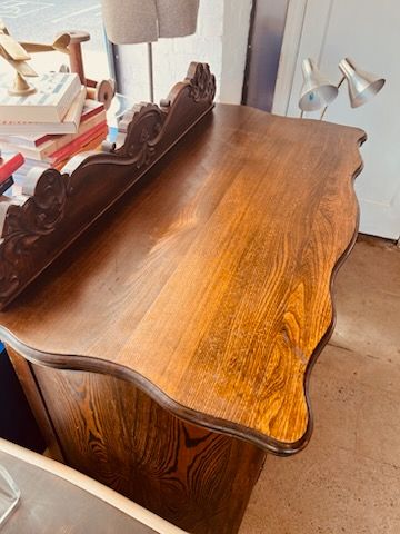 Antique Oak Serpentine Lowboy Dresser