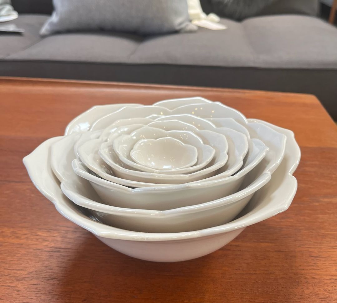 Whitney Smith Stacking Lotus Bowls - SET of 7 pcs