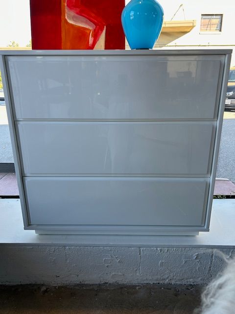 CB2 Gallery 3-Drawer White Dresser