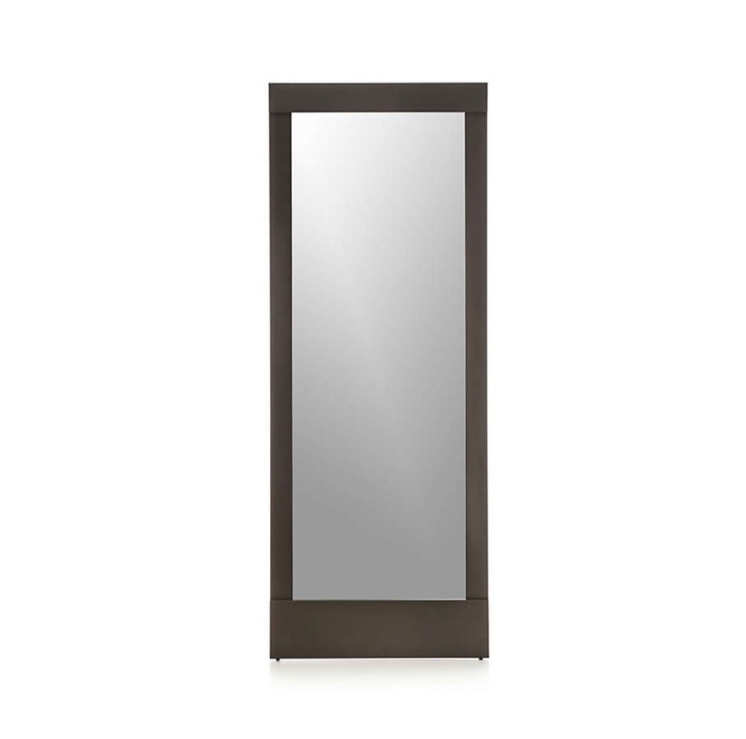 Crate &amp; Barrel Colby Gunmetal Floor Mirror