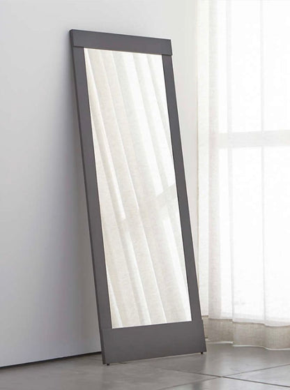 Crate &amp; Barrel Colby Gunmetal Floor Mirror