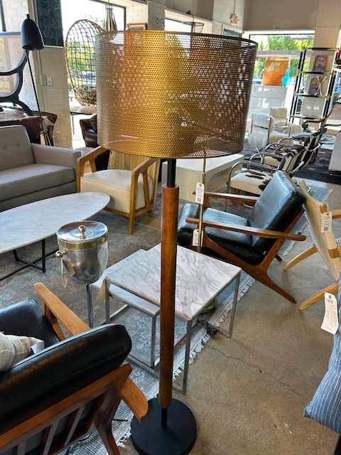 Bronze Mesh Lamp Shade Floor Lamp