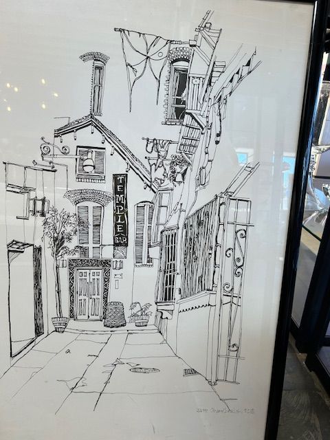 Jane Chamberline &quot;Temple Bar&quot; Original Print