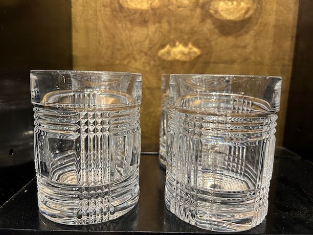 Ralph Lauren Herringbone Vintage Crystal Glassware- Each