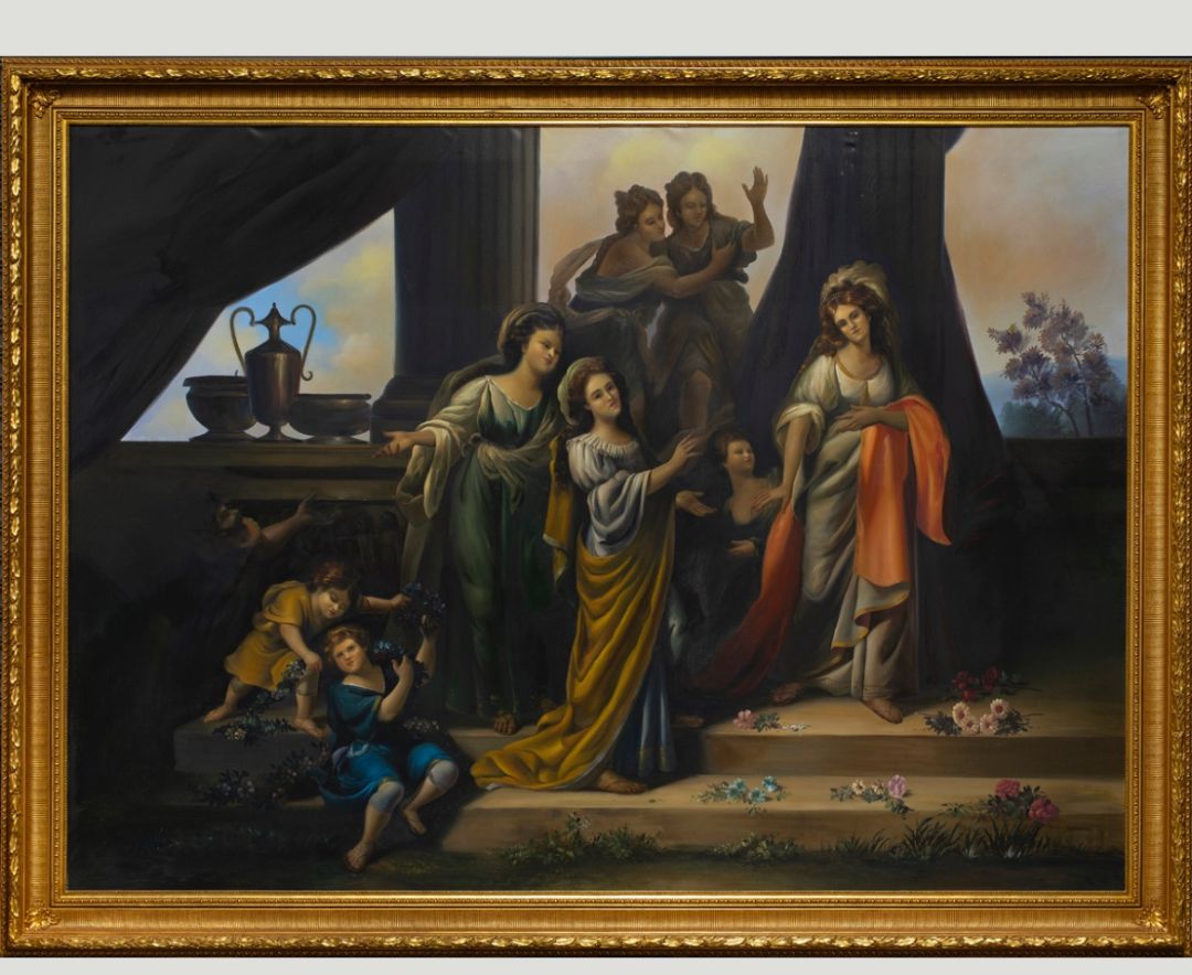 Large Neoclassical Oil Painting