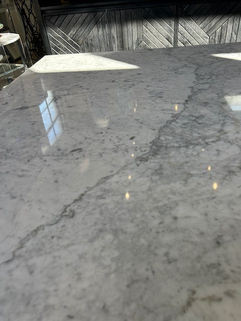 Custom Made Carerra Marble Coffee Table