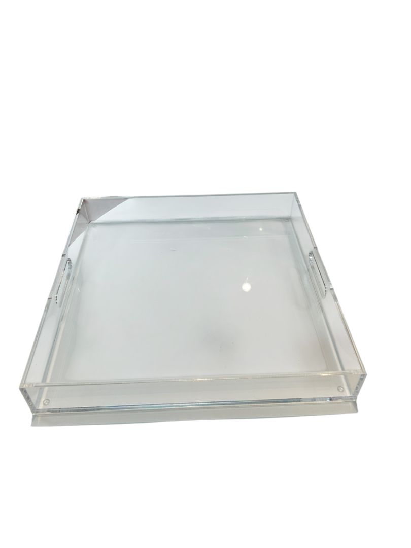 Clear lucite tray