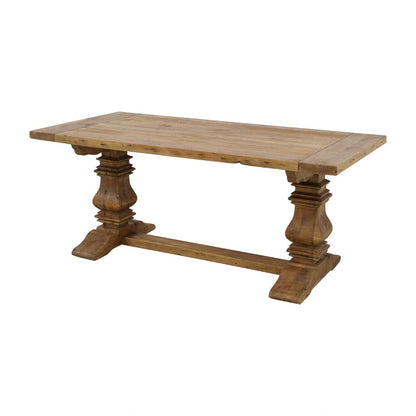 R H Salvaged Wood Trestle Dining Table