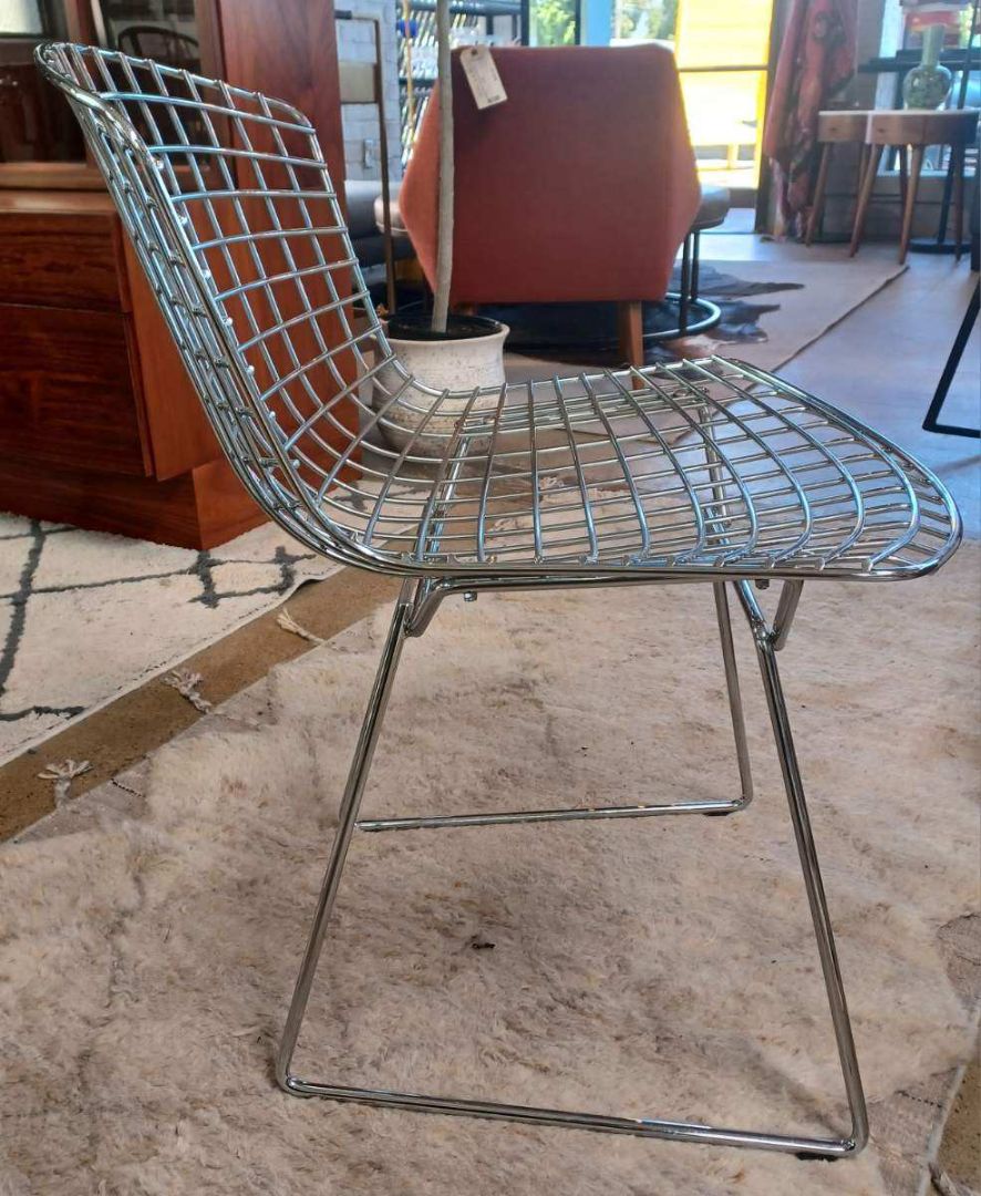 Bertoia Side Chair by Knoll (2 With Black Seat Pad)