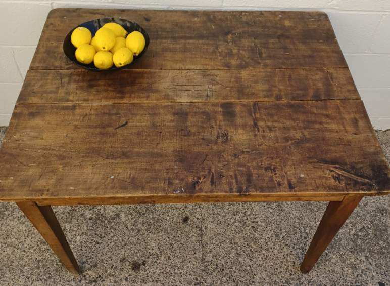 Vintage Pine Small Table/ Desk, 39.5&quot;W x 29.5&quot;D x 28&quot;H