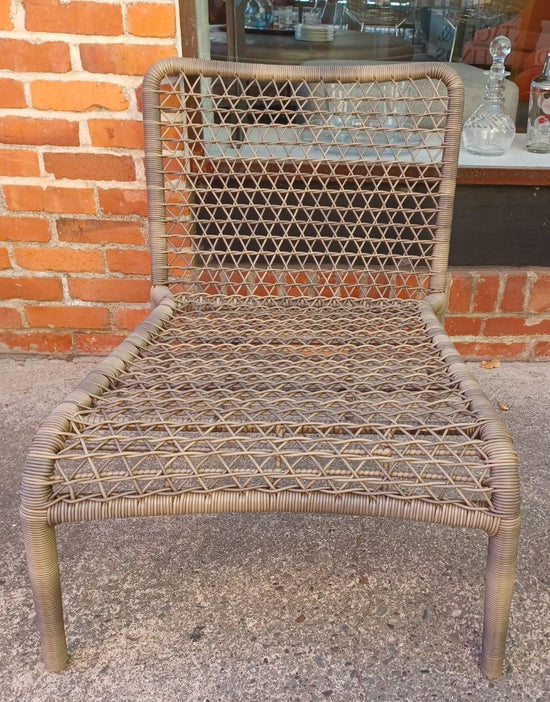 All Weather Wicker Chair. Armless Lounge Chair