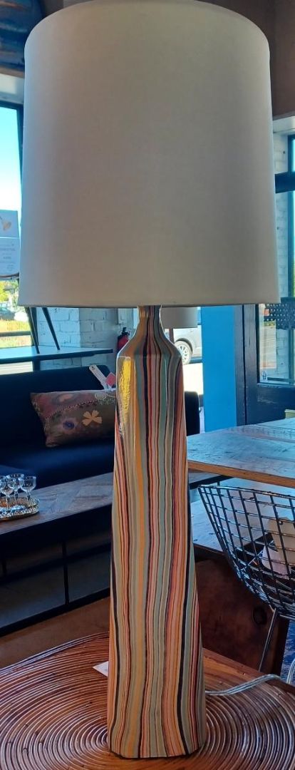 Technicolor Table Lamp With Oval shade