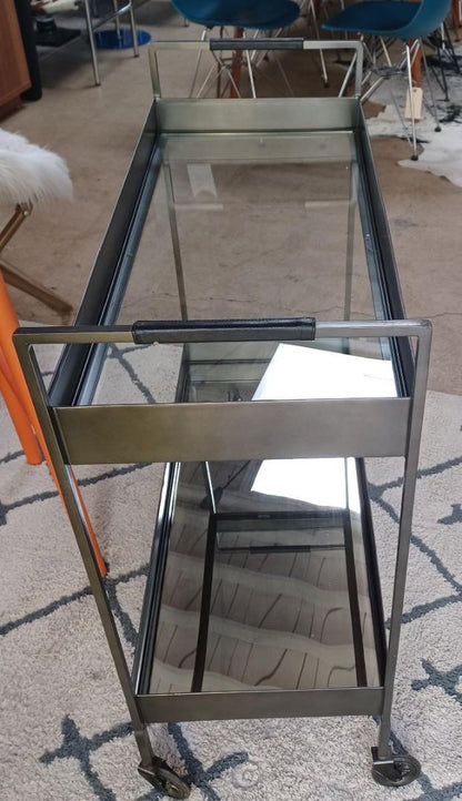 Crate &amp; Barrel Bar Cart. Mirrored.