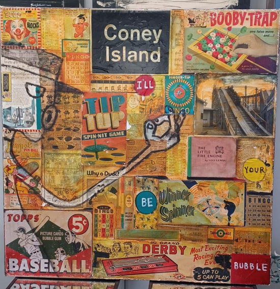 Tim Weldon Original Wall Art. Coney Island. Collage.