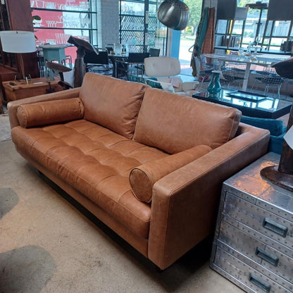 Dennes West Elm Burnt Sienna, Charme Leather