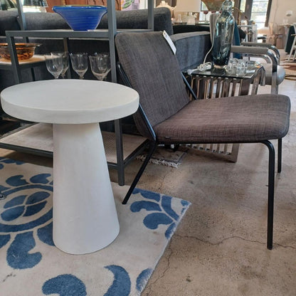 Willy White Plaster Side Table. Crate &amp; Barrel. (Reg. $399)