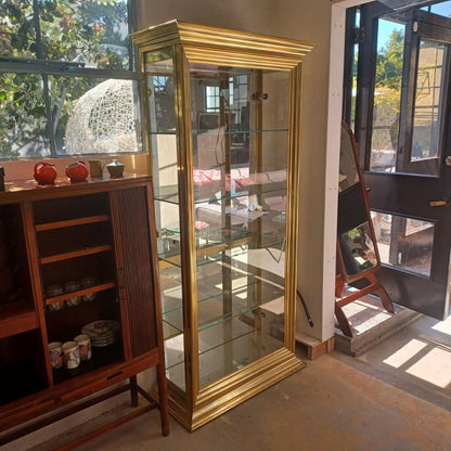 *Mastercraft Style Brass Display Cabinet