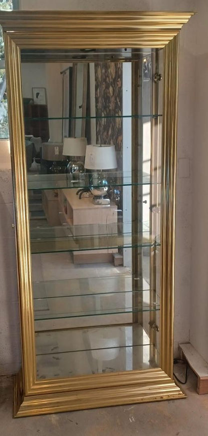 *Mastercraft Style Brass Display Cabinet