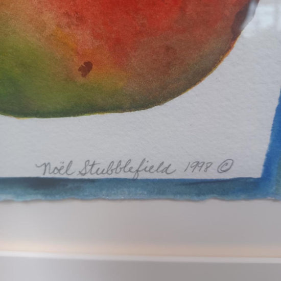 *Original Watercolor By Local Artist Noel  Stubblefield. Pears Study.
