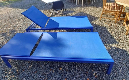 Idle Blue Outdoor Sun Lounger. Price EACH.