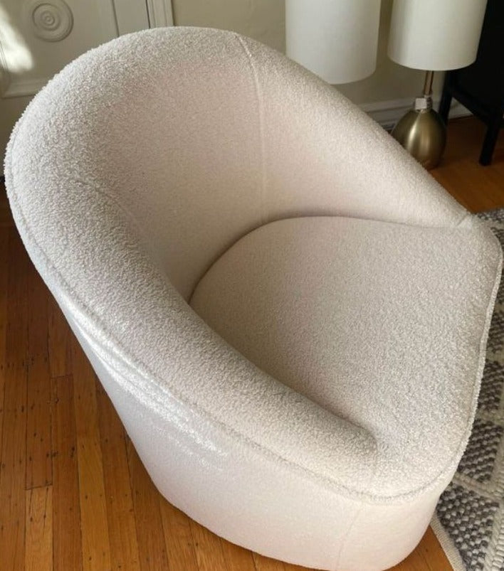 Boucle Swivel Chair.