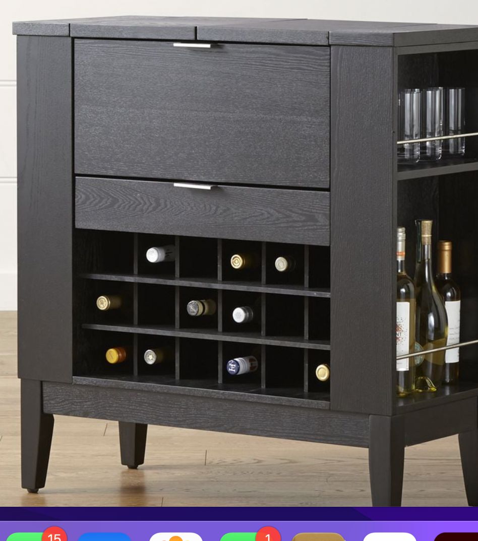 Crate &amp; Barrel Parker Bar Cabinet