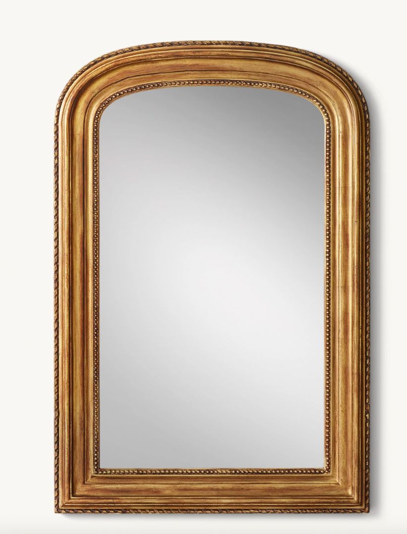 RH Gilt Arched Mirror