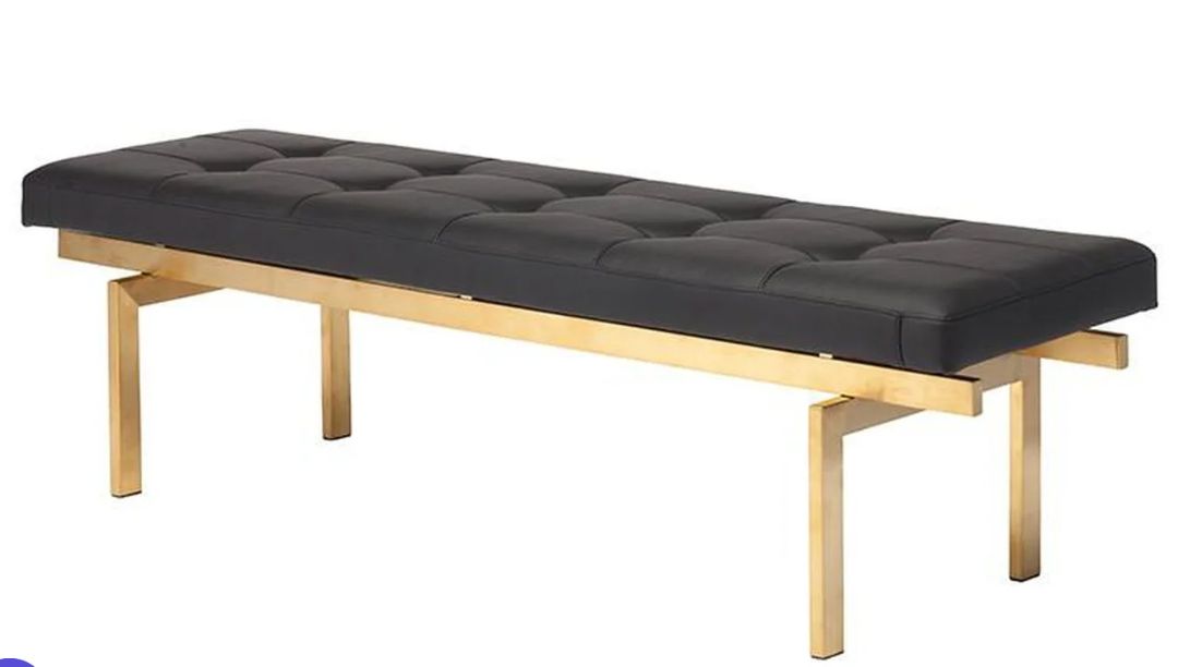 Nuevo Louve Occasional Bench - Black