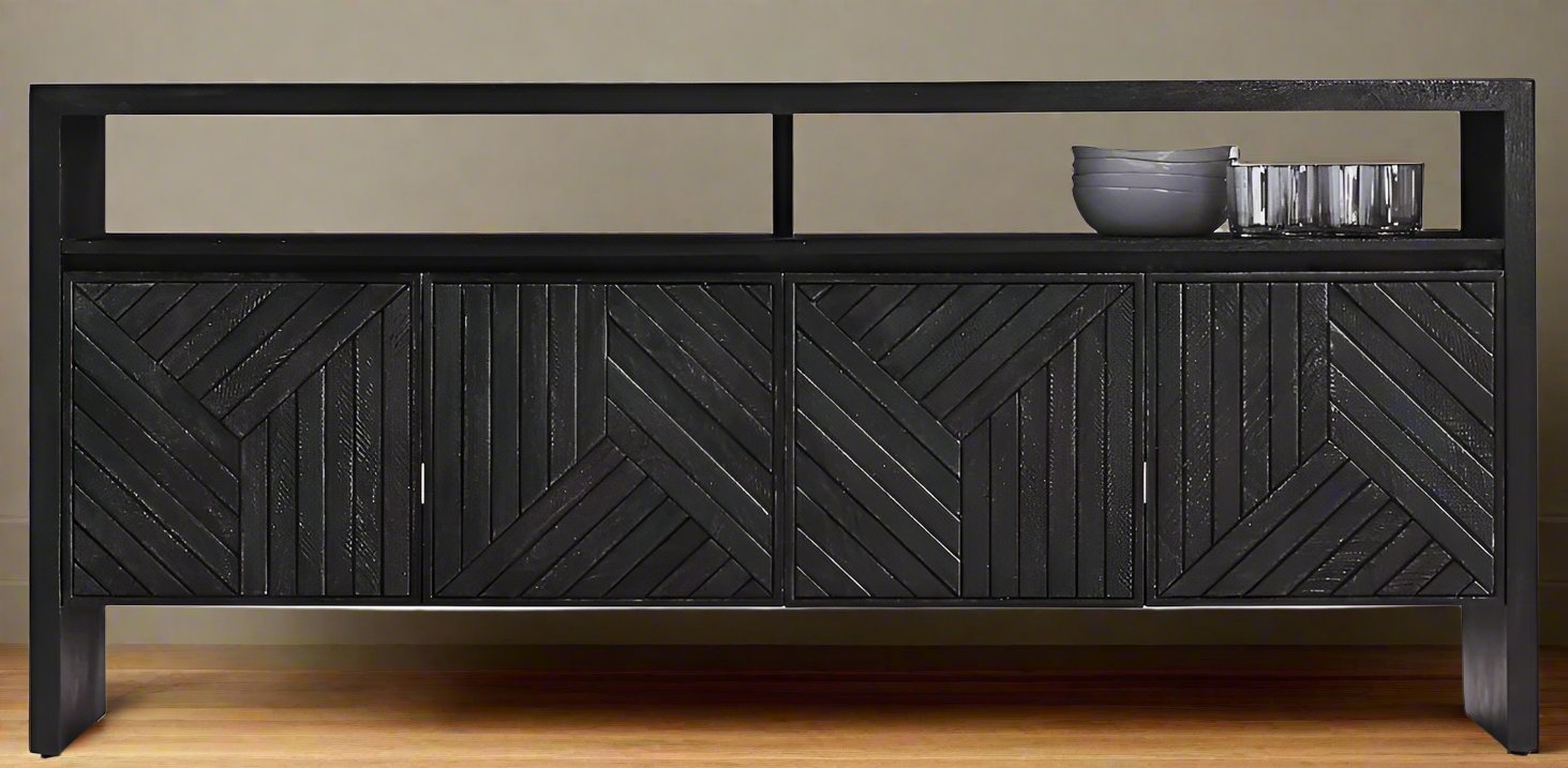 CB2 Dunewood Charcoal Sideboard