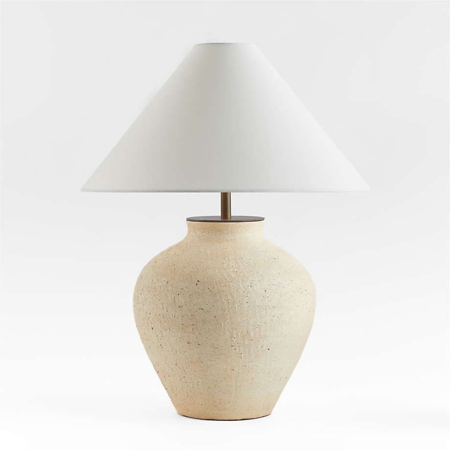 Crate &amp; Barrel Corfu Cream Table Lamp  EACH