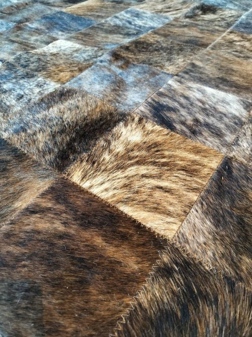 Cowhide Tile Design Rug.