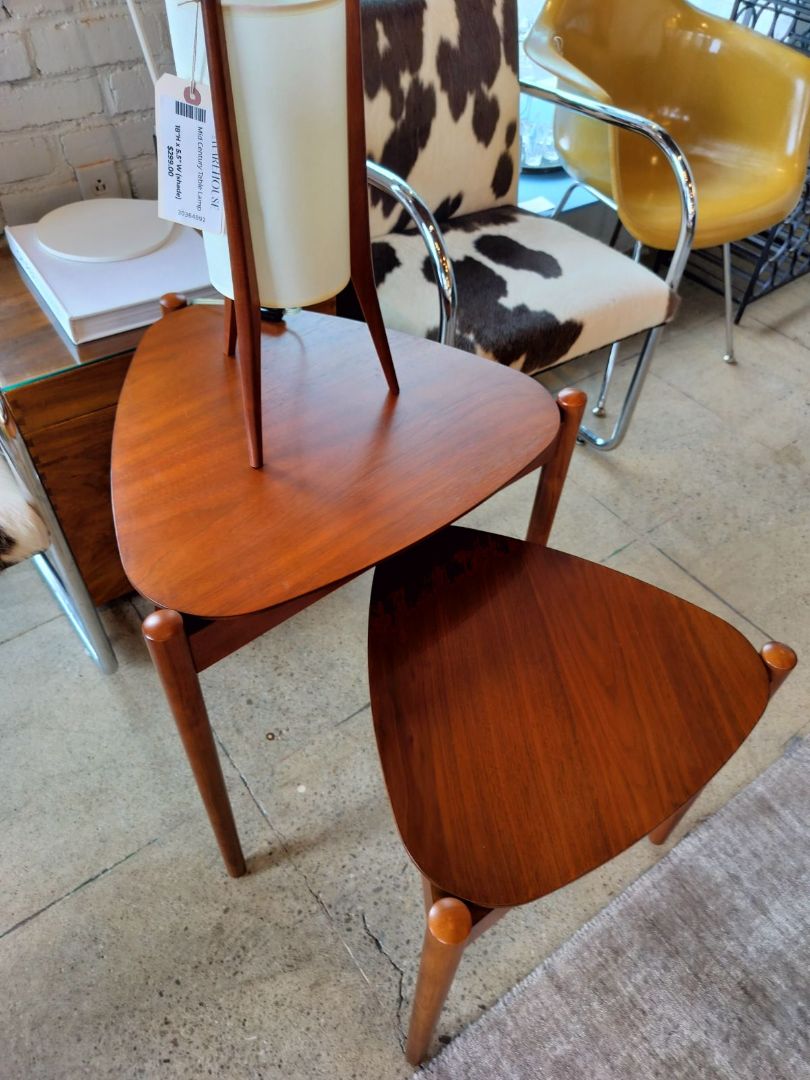 Retro Walnut Tripod Large Table