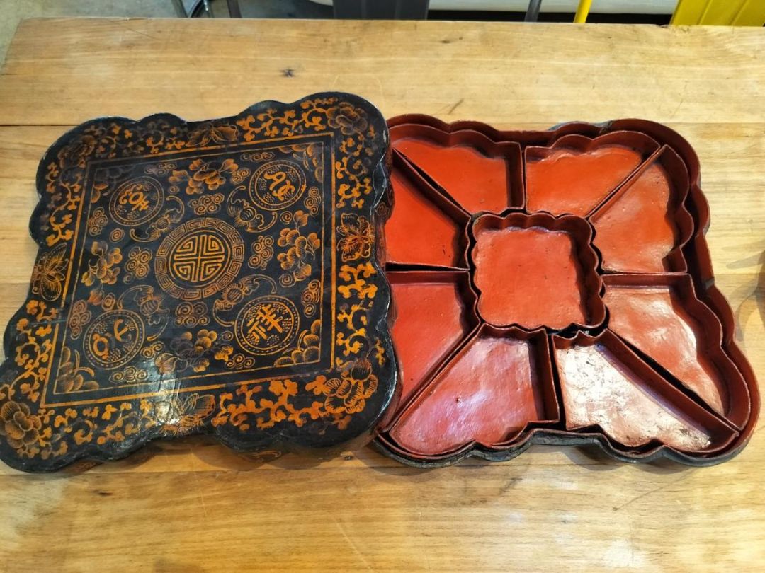 Vintage Asian Lacquer Box with Lid