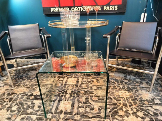 Waterfall Glass Side Table/ End Table- 0.5"Thick Glass   EACH