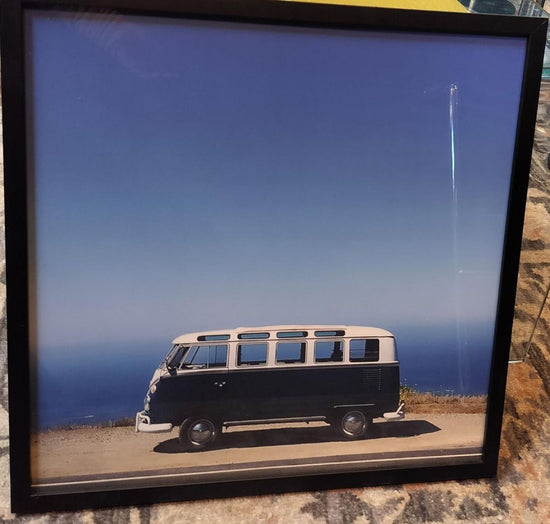 Vintage Volkswagen Photograph Print in Black Frame.
