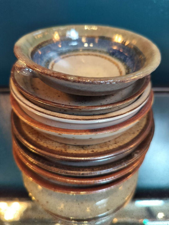 Handmade MCM Vintage Pottery Small Plates