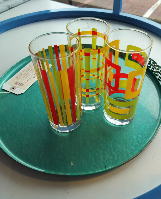 Set of 3 Colorful Glasses
