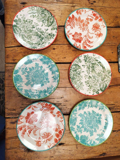 Happy Colorful Plates with Floral Design